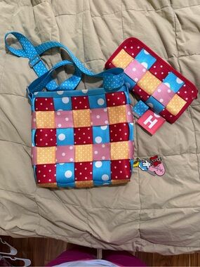 Harvey Polka Dot Patchwork Disney Crossbody Bag and Wallet - Multicolor